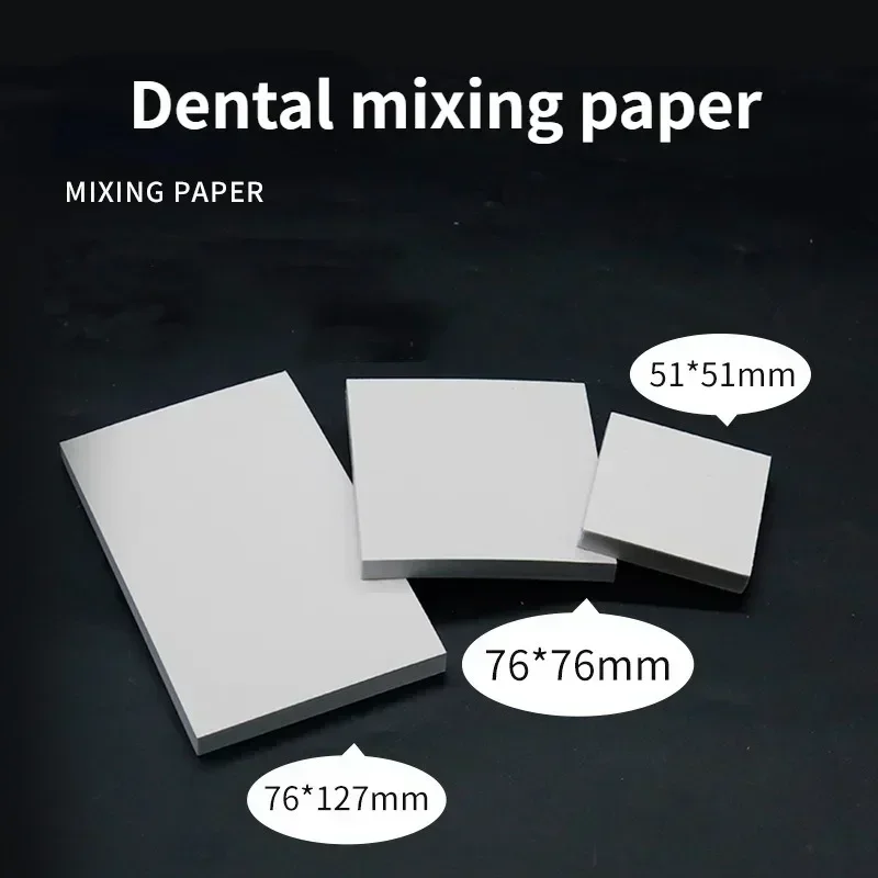 

50pcs Dental Disposable Mixing Paper Denture White Cementing Paper Laboratory Cement Powder Pad Tool Dentist Clinic Consumable