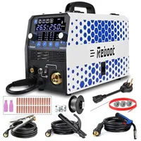 250Amp 6-in-1 Welder Gas/Gasless Flux Core MIG/Stick/Lift TIG/Spot Welding 120V/240V Aluminum Multi Process Welding Kit with 1