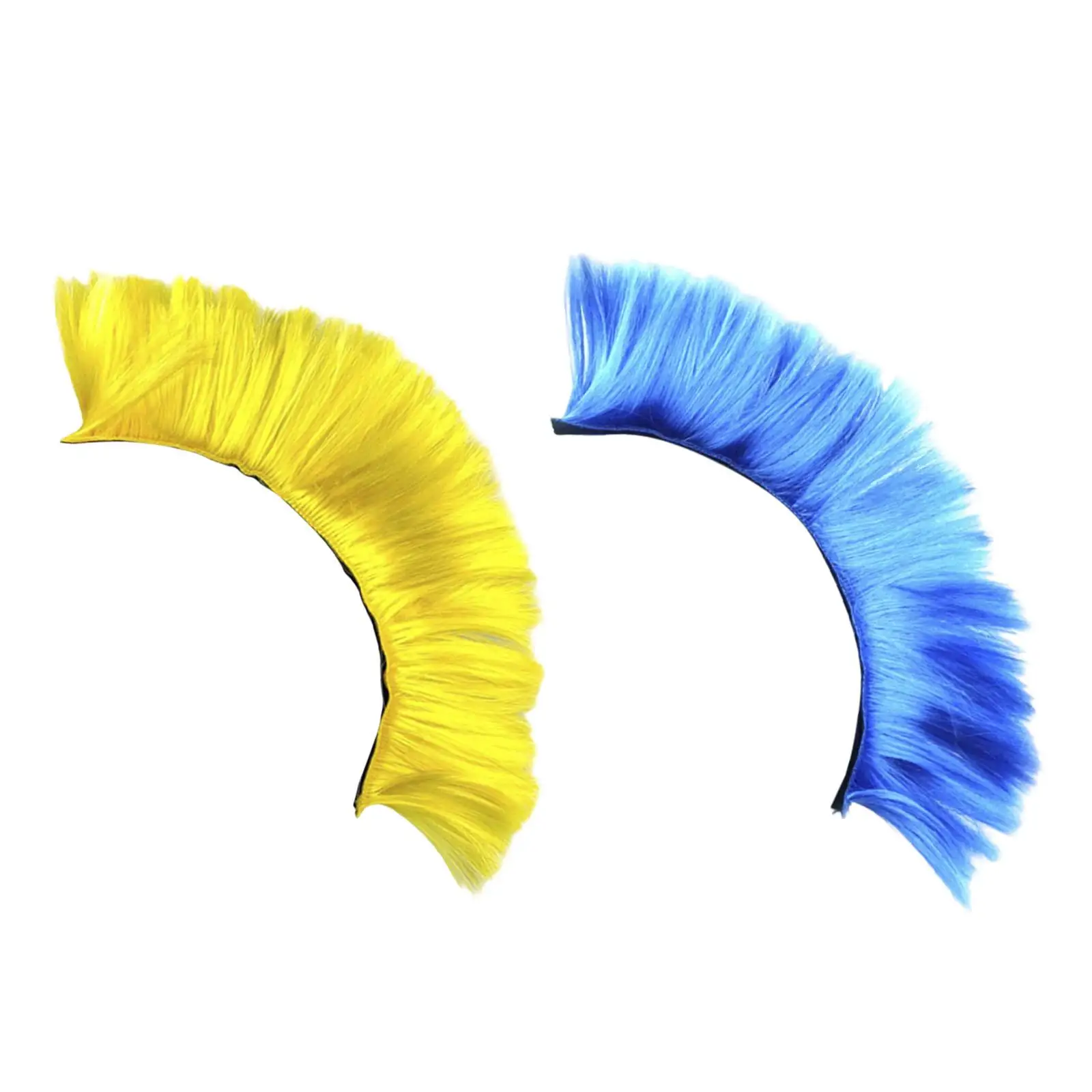 Helmet Wig Synthetic Cockscomb Hairpiece Motorcycle Helmet Accessory Retro Punk Mohawk for Biker Cosplay Party