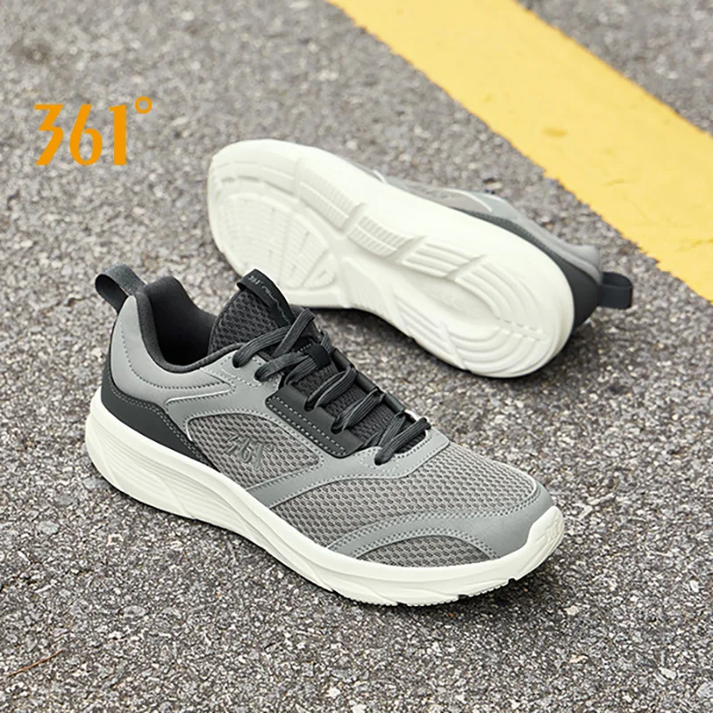 361 Degrees Sport Shoes Men Mesh Breathable Thick Soled Casual Shock Absorbing Outdoor Casual All-Match Male Sneaker 672412202 running shoes men sneakers