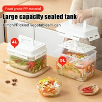 4/5L Pickle Jar Leakproof Pickle Fermentation Container Portable for Gherkin Sauerkraut Olive and Kimchi Home Storage Container 1