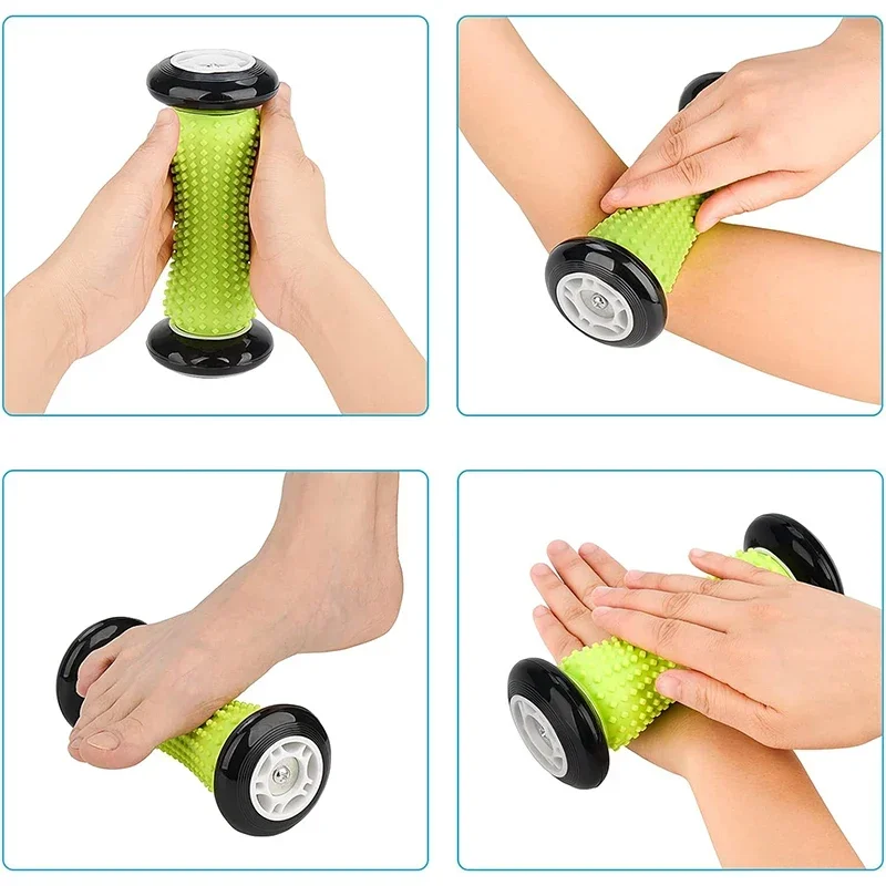 Manual Massage Roller for Full Body Relaxation Blue Pink
