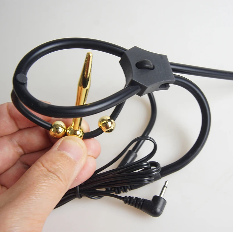 E-stim Cock Glans Ring Penis Electric Stimulation Electro Shock Shocker Sounding Urethra Penis Plug BDSM Sex Toys
