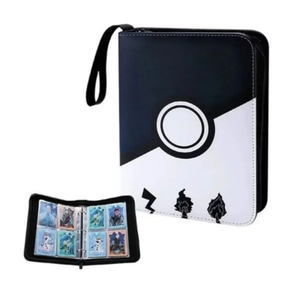 Card Album 400-Card Premium PU Leather Binder 50 Removable 4-Pocket Pages Water-Resistant Zippered Album For Professional Protection