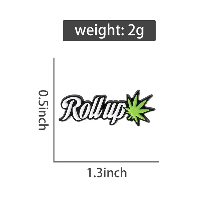 Roll Up Enamel Pins Brooches Lapel Badge 1
