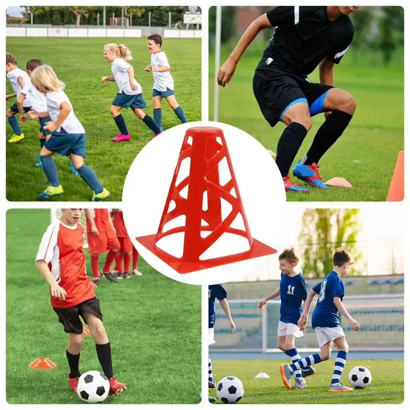 Marker Cones Soccer Football Agility Training Hollow Cones Kit PE Material Training Set For Outdoor Activity Football