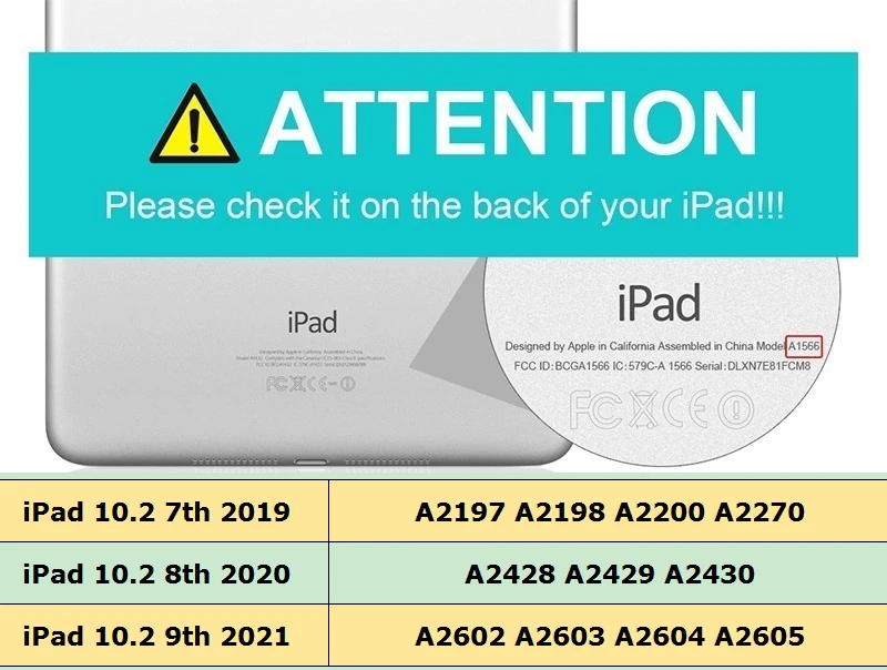 Coque para o Ipad 10.2 2023 9th 7th 8th Fino 2023 do Case da Aleta Estande A2197 A2198 A2428 A2602 Pvc Rígido para Ipad 2023 10.2 7th Capa - Imagem 6