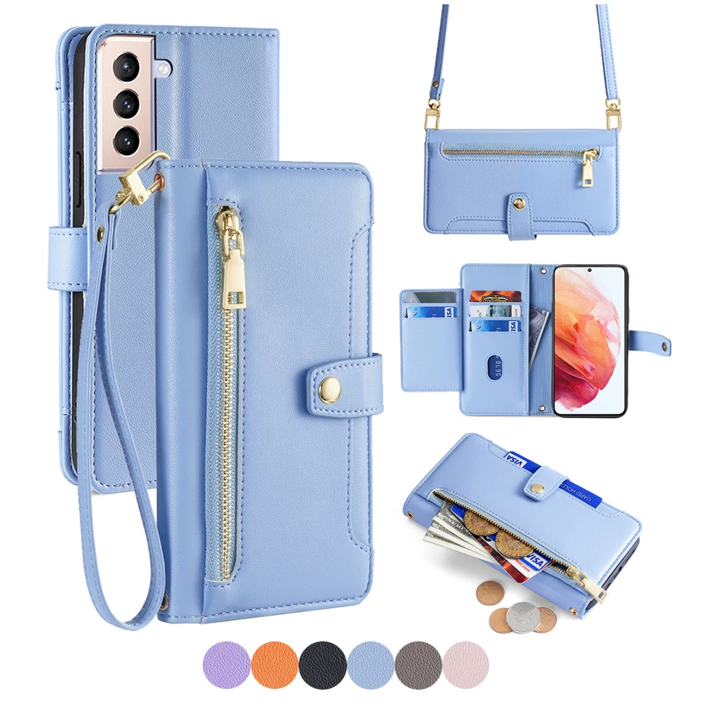 Custodia A Portafoglio Con Cerniera Per Samsung Note 20 Ultra 10 Plus Cover Multi Slot Per Galaxy S10 S9 S8 S7 S6 Edge Plus S5 Note 4 5 8 9