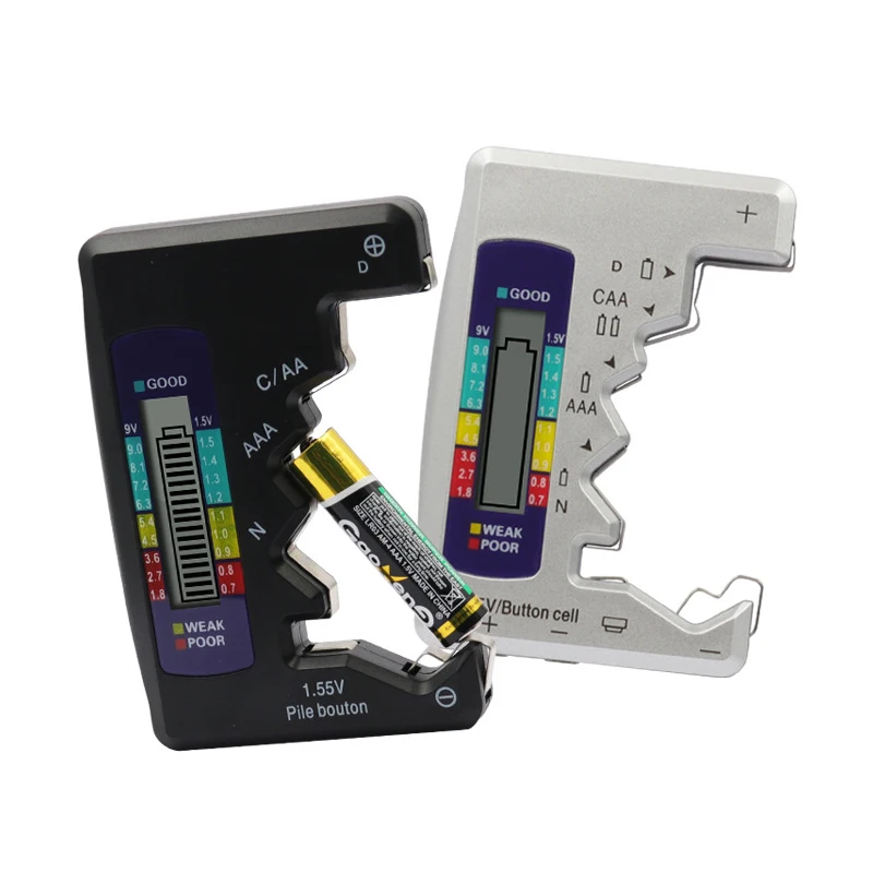 Digital Battery Tester Capacity Detector For C/D/N/AA/AAA/9V 6F22 Batteries /1.55V button cell - 3