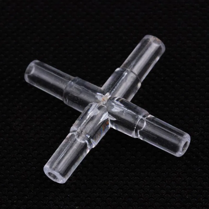 Aquarium Air Pump Connector 4mm TShaped 2/3/4 ways 10pcs/lot