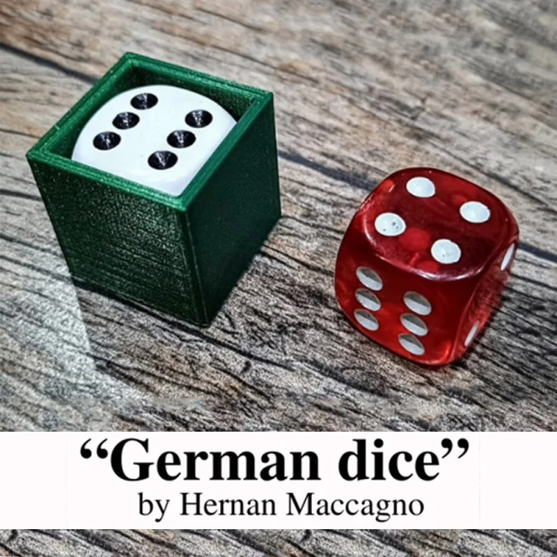 

German Dice By Hernan Maccagno Street Magic Tricks Illusions Gimmicks Close up Magic Props Magician Bar Trick Comedy Magie Toys