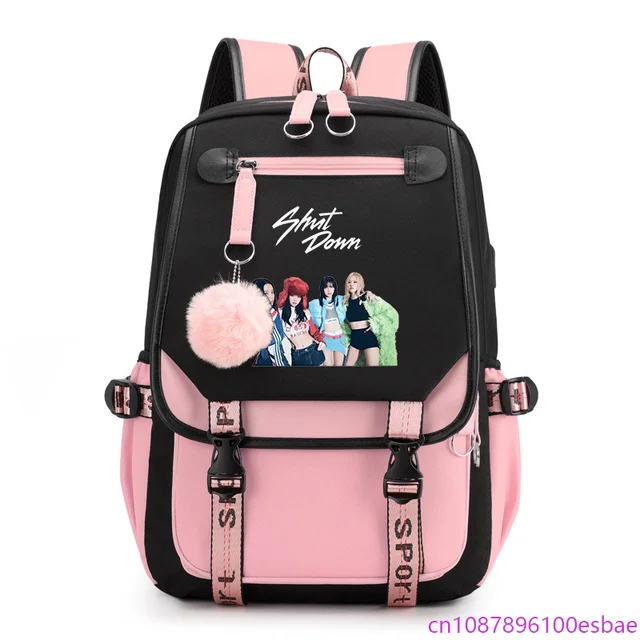 Zaino per ragazze in stile scolastico di nuova moda Zaino a tracolla USB di alta qualità Zaini coreani Harajuku 1
