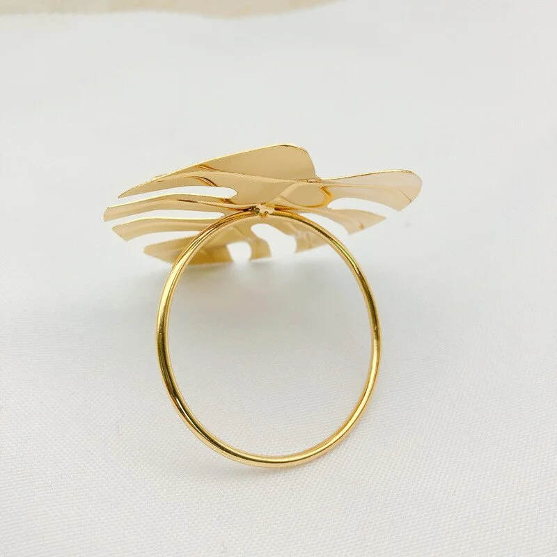 1 Pcs Napkin Rings Set Leaves Napkin Ring Holders Decorative Napkin Buckle Wedding Party Dinner Table Decor