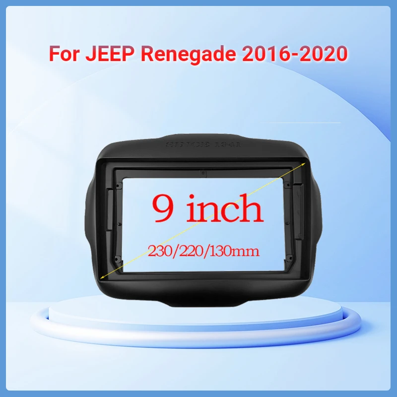 2Din9InchCarRadioPlasticFasciaPanelFrameforJEEPRenegade