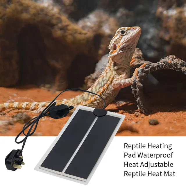 Reptile Heating Mat Reptile Heat Pad Adjustable Temperature Control Terrarium Pet Tank Warmer Mat Pad for Crested gecko Reptiles 5