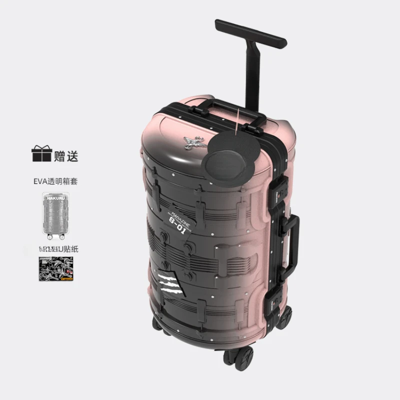 

Чемодан на колесиках с круглым цилиндрическим покрытием для мужчин, 20-дюймовый чемодан с ультратонким покрытием