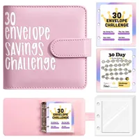 30 Envelope Challenge Binder, Savings Challenges Sheets Budget Binder With Cash Envelopes, Savings Challenges Binder 1