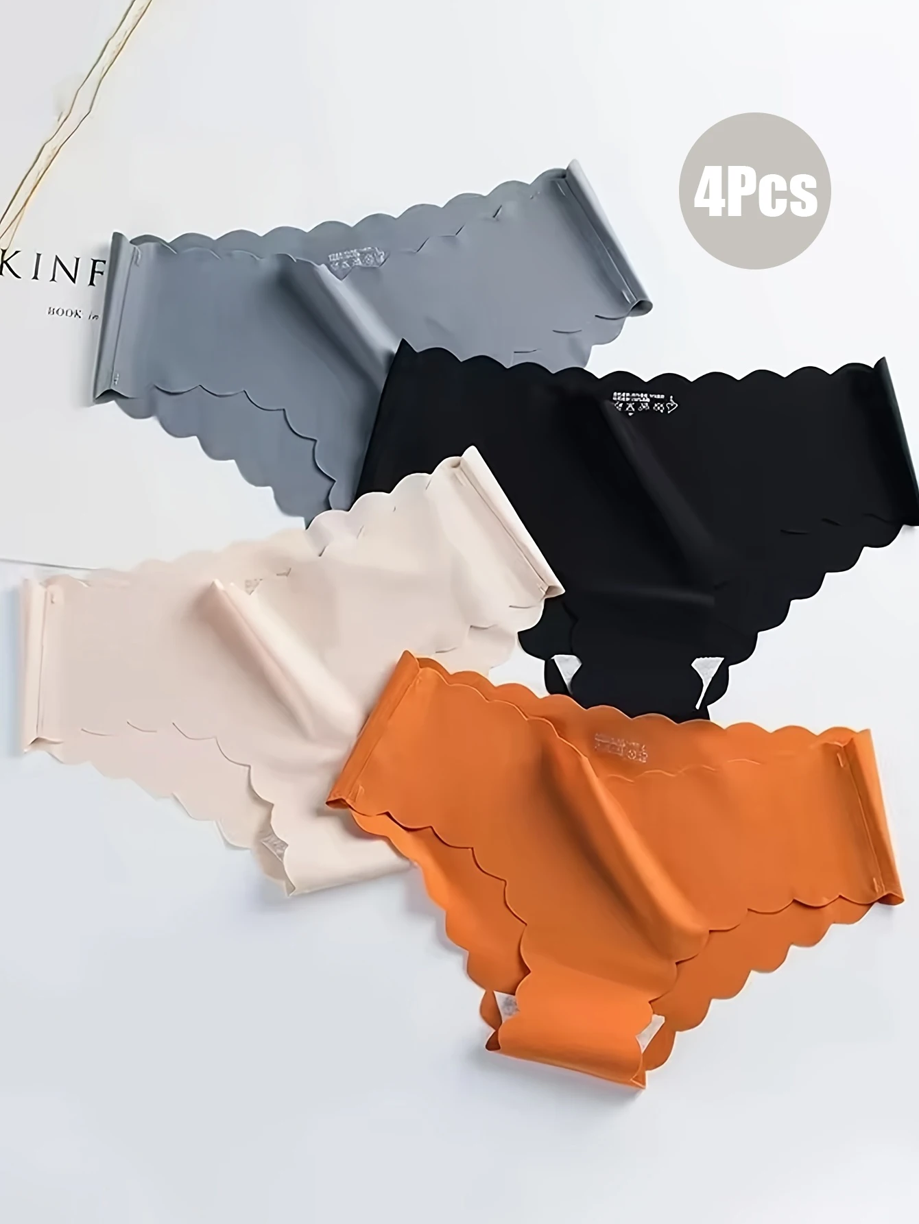 Women Underwear Ice Silk Seamless Pure Cotton Crotch for Japanese Girls 4pcs