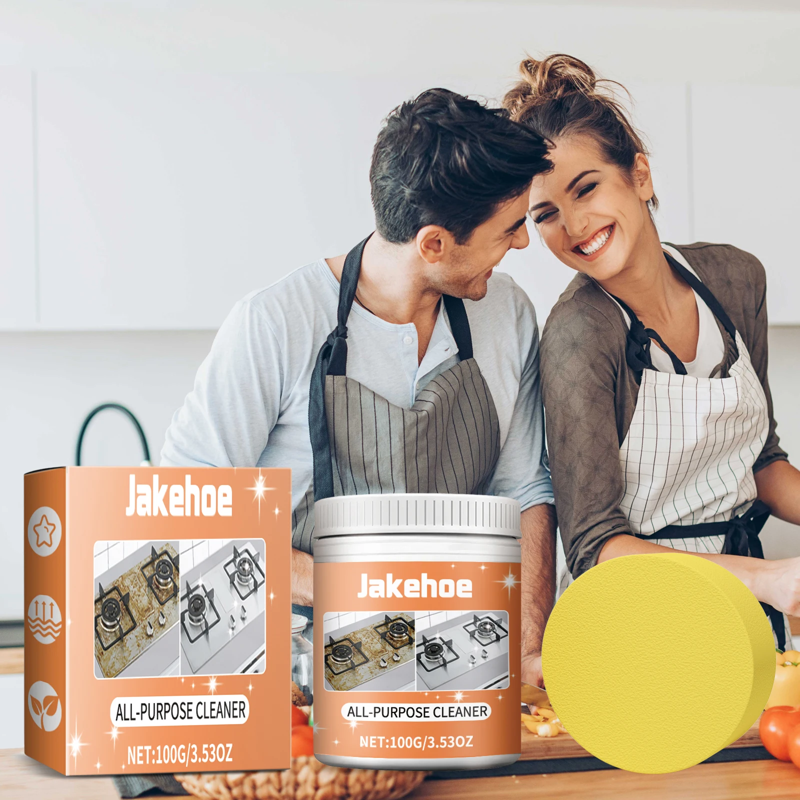 Yellow All Purpose Kitchen Cleaner for Pots and Pans