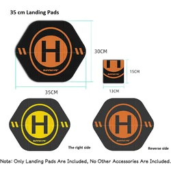 Universal Foldable Waterproof Drone Landing Pad - Double-Sided Helipad Accessory (35cm)