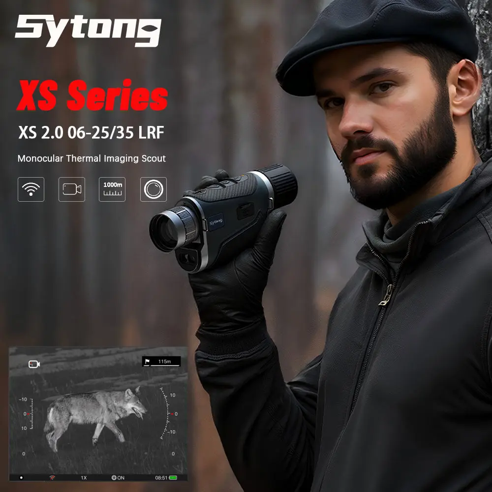 Sytong XS 시리즈 단안 열화상 카메라 640x512 8x 줌 1000m 범위 측정 캠핑 사냥에 적합