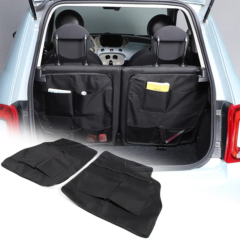 

Аксессуары для Fiat 500 2023, сумка для хранения заднего багажника, органайзер на заднее сиденье, подвесные сумки, автомобильные аксессуары