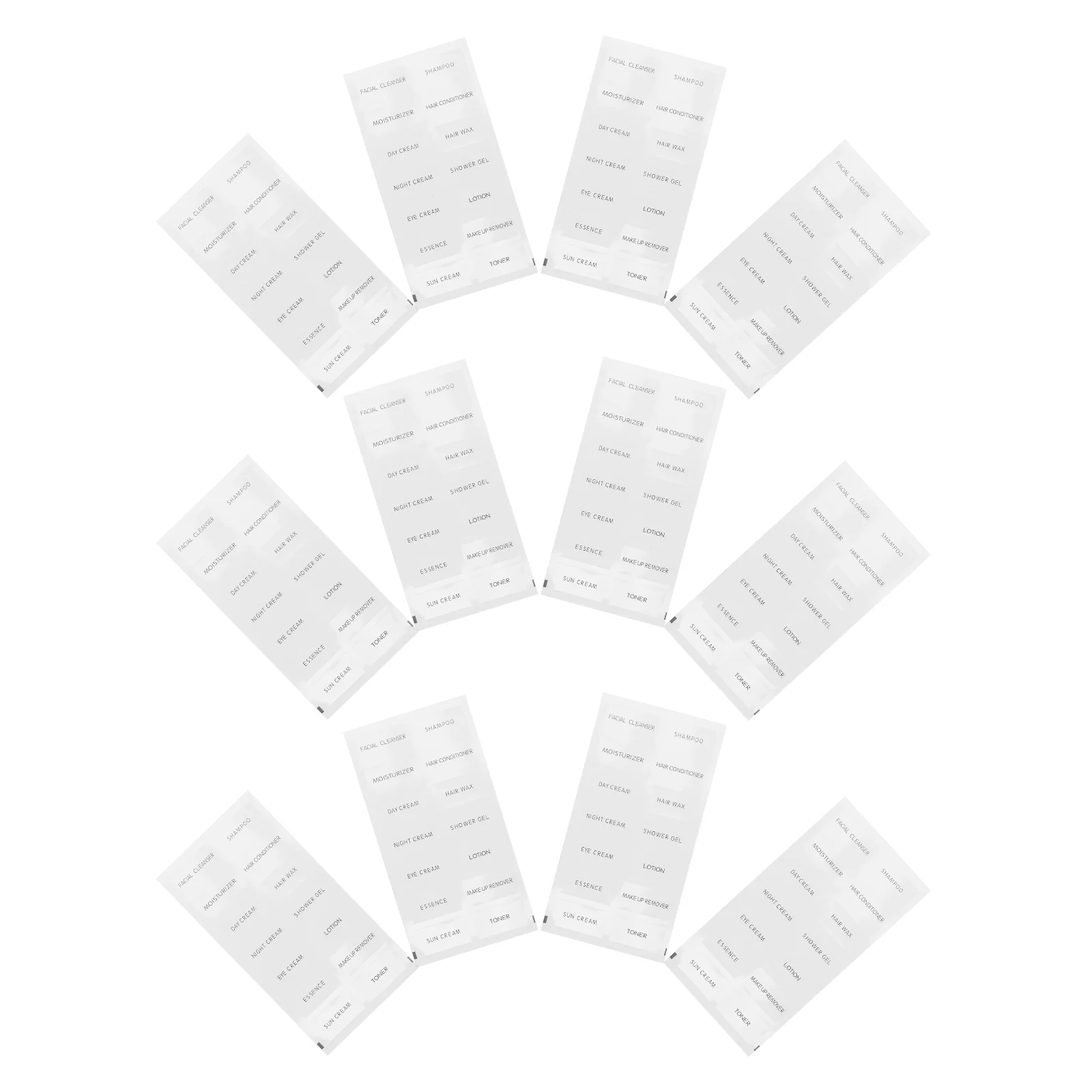 50 Pcs Bottled Labels for Travel Size Bottles Skin Care Product Sticker Toiletries Bathroom Organizing Pvc Stickers