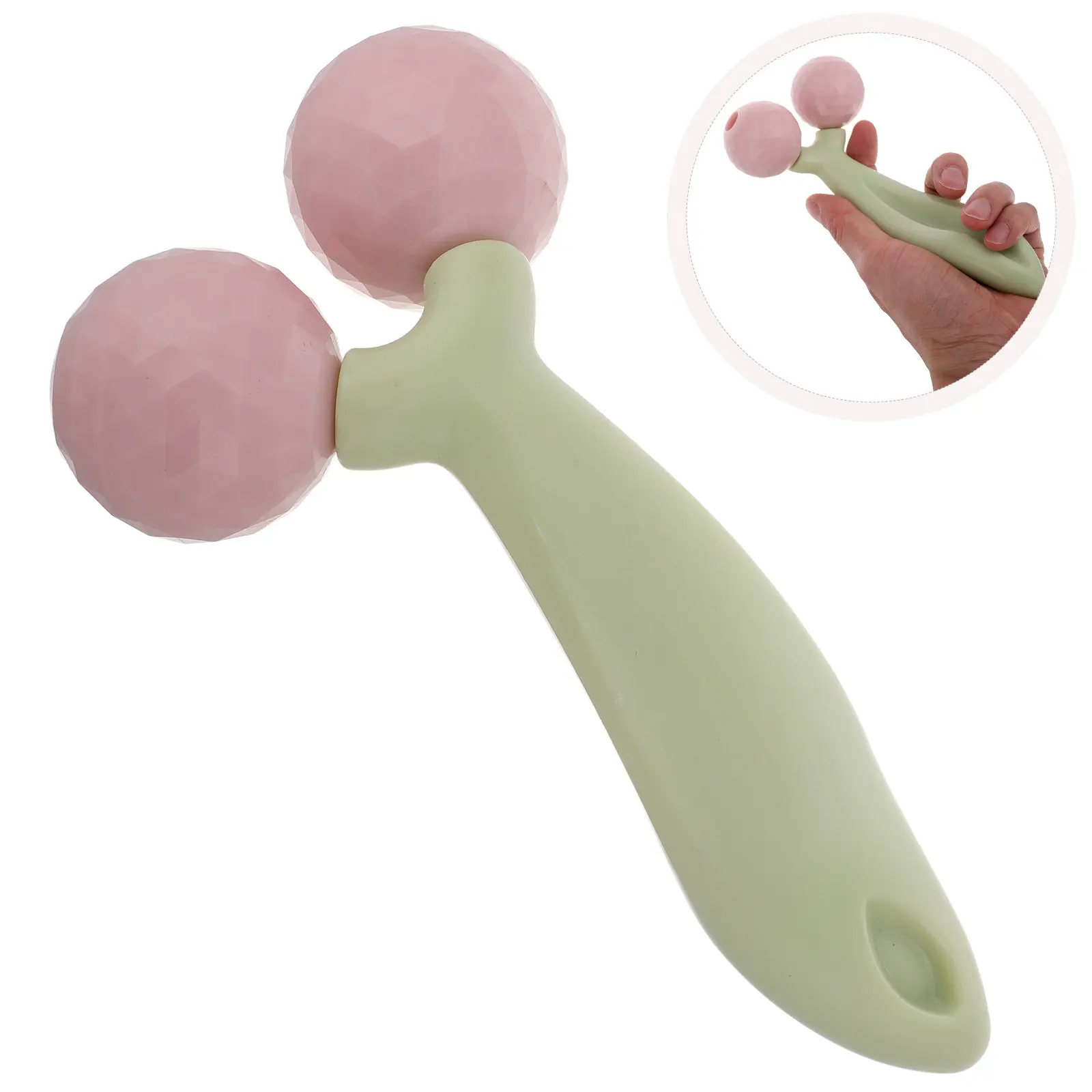 Handheld Face Roller Manual V-Shaped Contour Lifting Facial Massage Tool Relaxing Skin Care Roller Neck Massager for Women