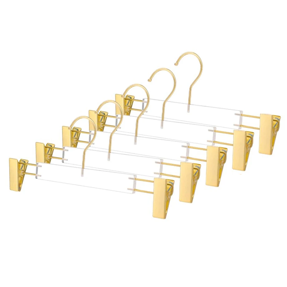 Crystal Acrylic Clothes Hanger Pants Organizer,Anti-slip Coat Rack for Dress Skirt Hanger,Wardrobe Saves Space,8/16Pcs 5