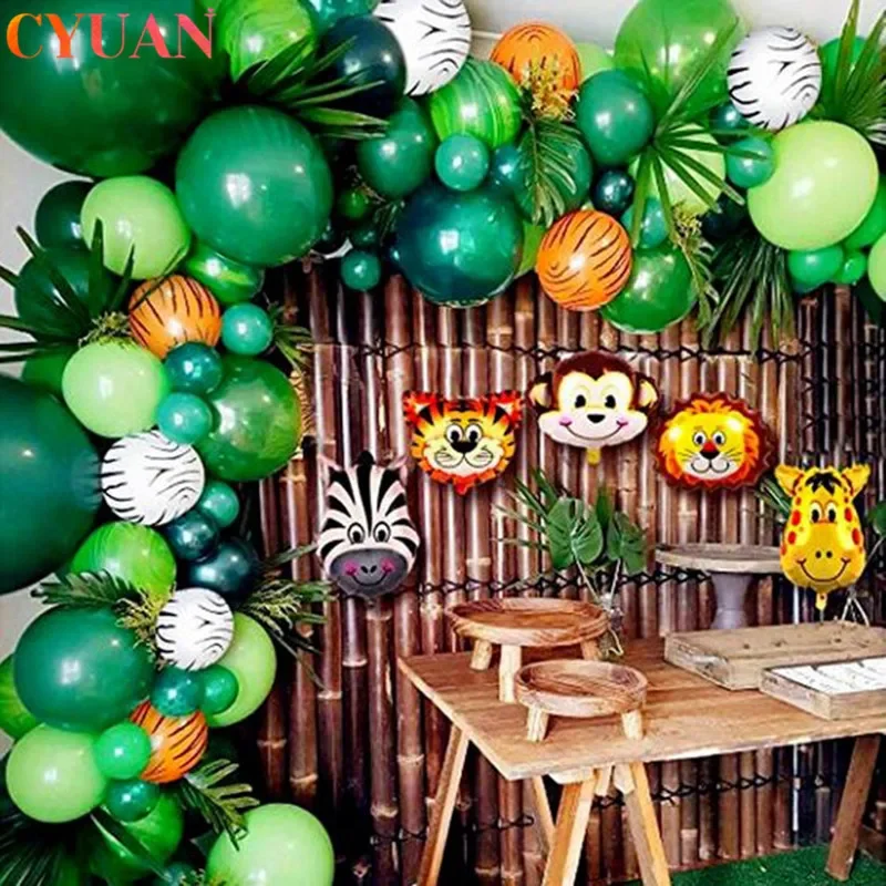 

Jungle Safari Theme Party Supplies Animal Balloons Garland Kit Kids Party Favors Boys Birthday Party Baby Shower Decorations
