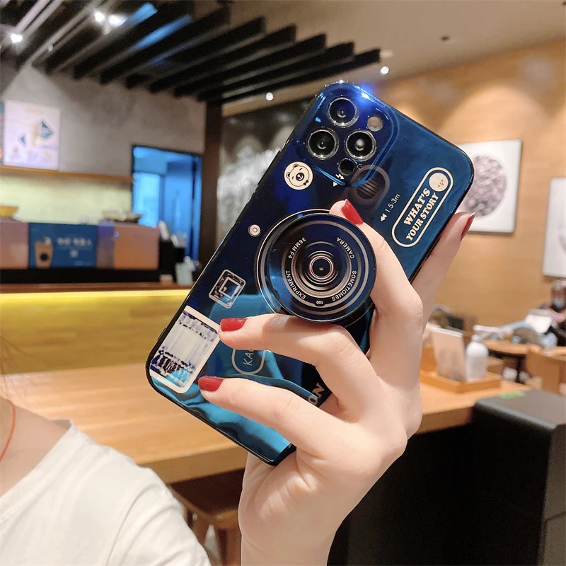 kawaii samsung cases Vintage Camera Ốp Lưng Dành Cho Samsung Galaxy Samsung Galaxy M10 M20 M30 M01 M02s M11 M21s M31s M51 M12 M22 M32 M42 M52 m62 5G Pop Giá Đỡ Bìa Mềm silicone case for samsung