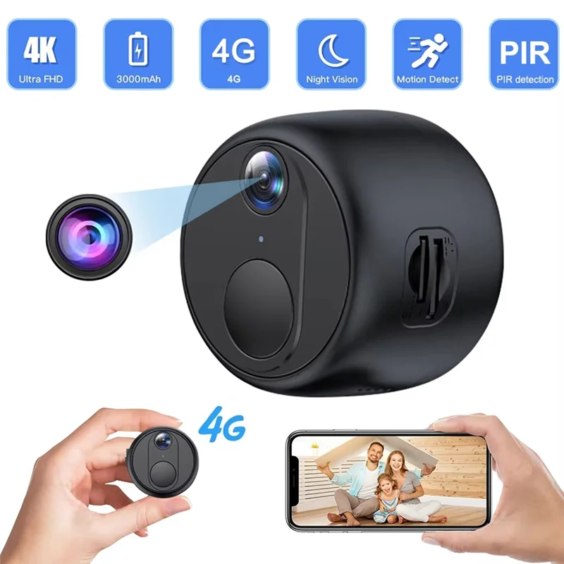 Mini 4g Smart Security Camera With 3mp Night Vision And Remote_voghion.com