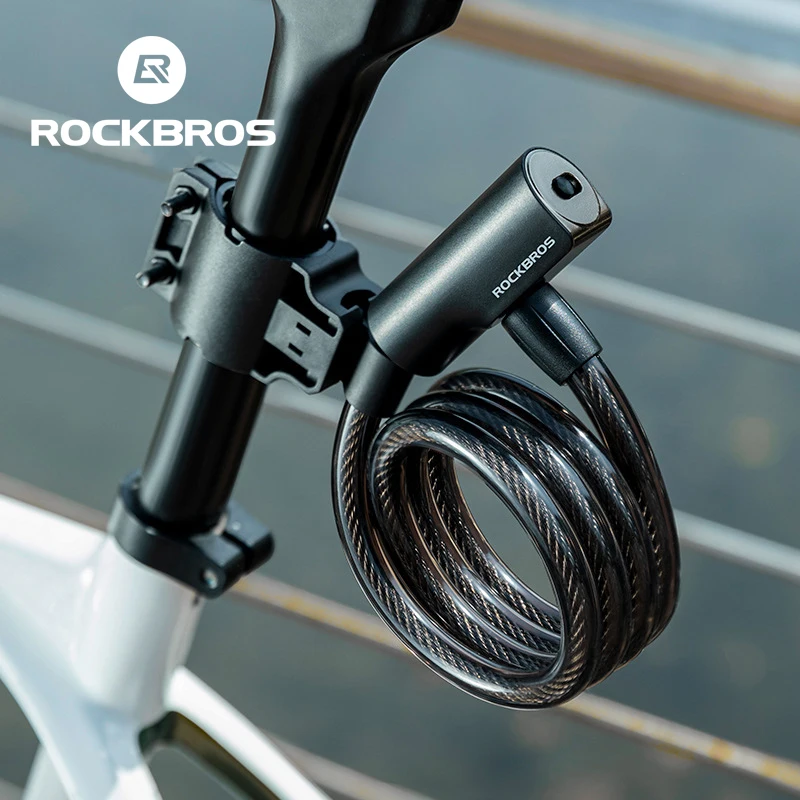 

ROCKBROS Bicycle Lock Portable Anti-theft Zinc Alloy Multifunctional Cable Lock MTB Road Cycling Motorcycle Bike Accessories