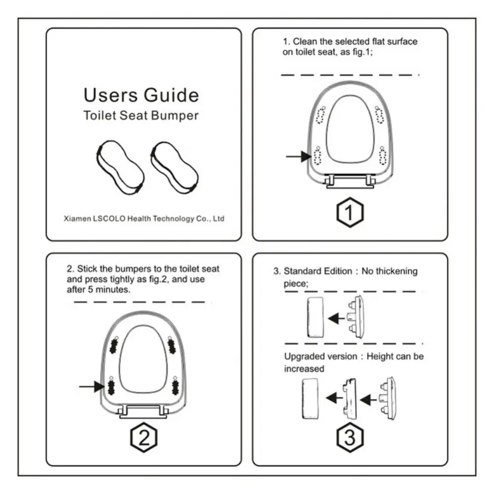 Toilet Seat Accessories Universal Seat Cushioning Pads Shock Absorber