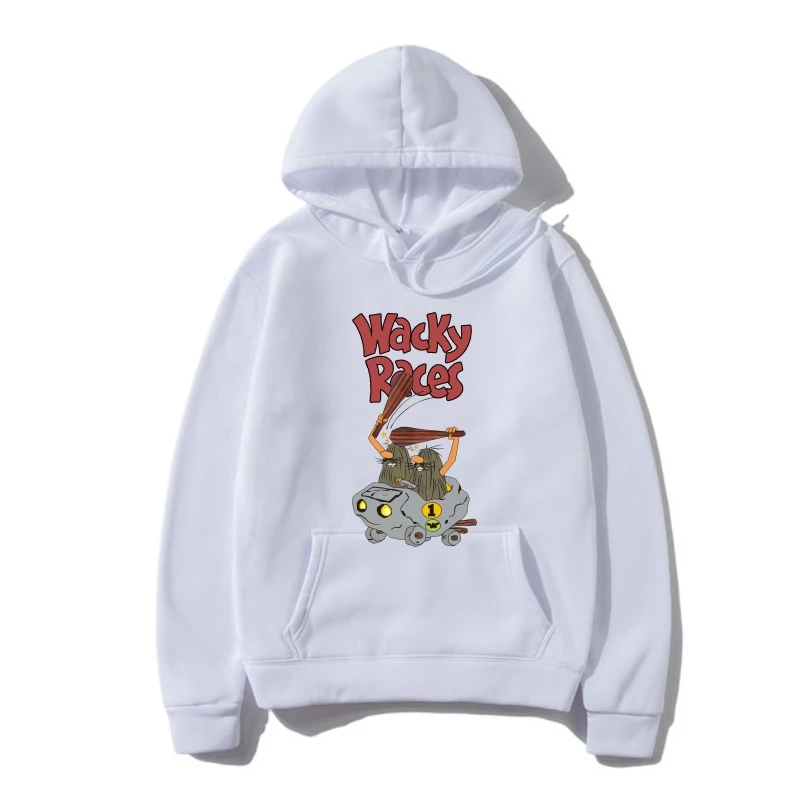 Wacky Races Boulder Mobile Caveman Hanna Barbera Grey Capispalla Da Uomo