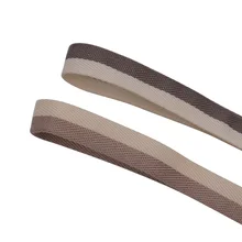 

1.2CM Gentle Double Colors Shoelaces Beige Brown 60-180cm Flat Shape Polyester Shoelaces Be Suit for Skirt Straw Cap