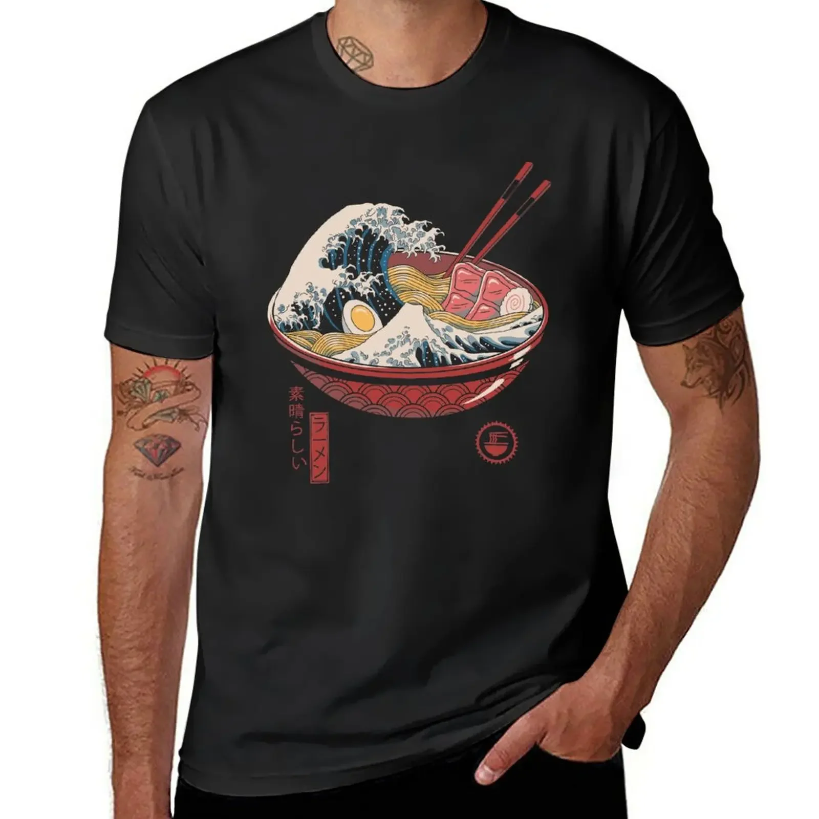 

Great Ramen Wave T-Shirt graphics customizeds Short sleeve tee Blouse fruit of the loom mens t shirts