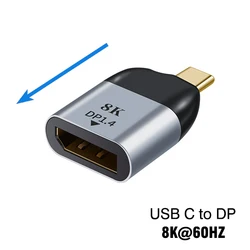 8K Multi-Port USB-C to Display Adapter with HDMI, DisplayPort, Mini DisplayPort, and VGA Connectivity (C to DP 8K60HZ)