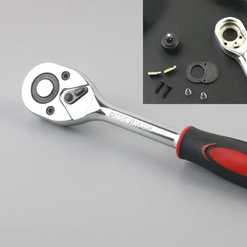 46/53pcs 1/4-Inch Car Repair Tool Kit - Socket Set with Ratchet & Torque Wrench Combo for Auto Repairing