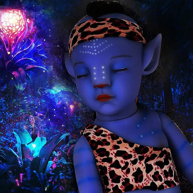 Silicone Solido Bebe Reborn Avatar Azul Avatar Doll Avatar Bebe De