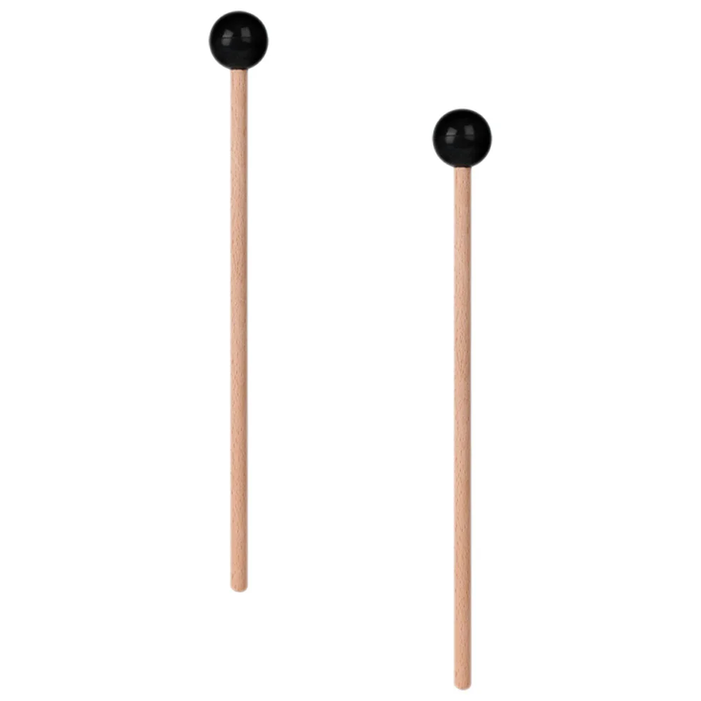 

2 Pcs Ethereal Drum Sticks Wood Mallet Tongue Steel Mallets Concert Percussion Performance Drumsticks Rubber