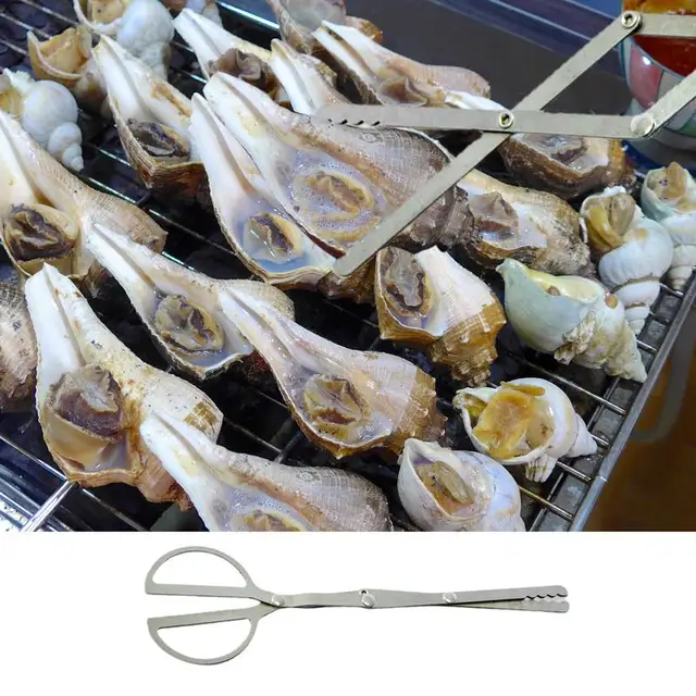 Kandalló Fogók Fatörzse Grabber Mini Tűzklip Faszén Gyönyörű Formához És Összecsukható Design Barbecue Ételklip Saláta Grillezéséhez - Image 5