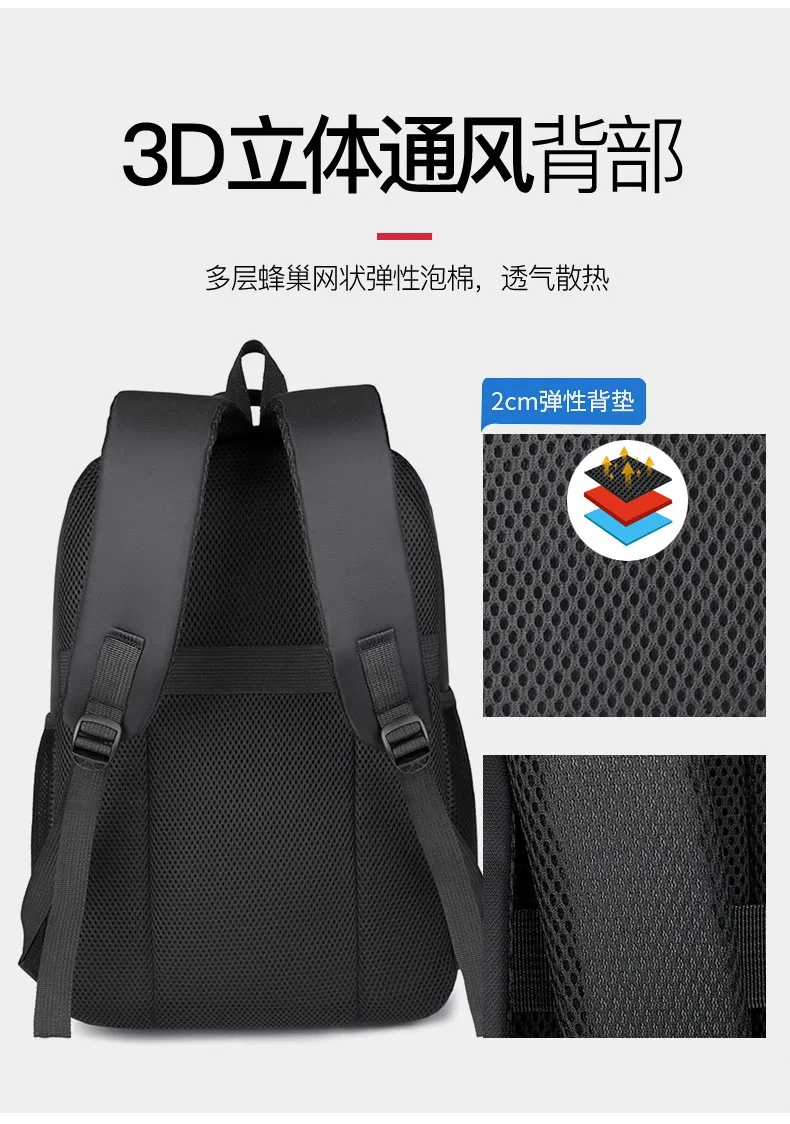 Rucksack Student Schultasche Reiserucksack Koreanische Version Männer Und Frauen Business Casual Computer Doppelte Umhängetaschen Im Angebot – Detail 10