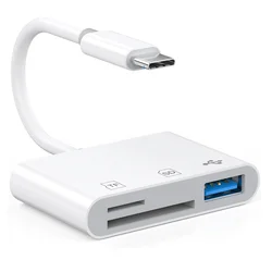 Advanced 5 - in - 1 Universal SD Card Reader and USB Hub with OTG Adapter (3 - in - 1 Type - C)