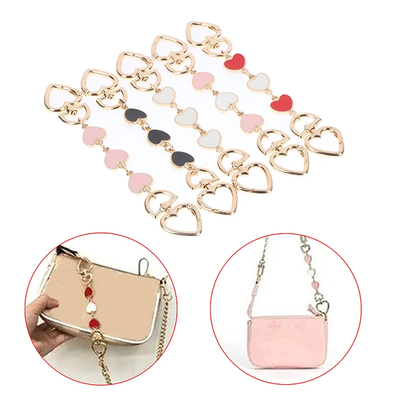 

1PC 17cm Short Bag Chain Strap Extender Imitation Pearl Bead Replacement Chain Strap for Purse Clutch Handbag