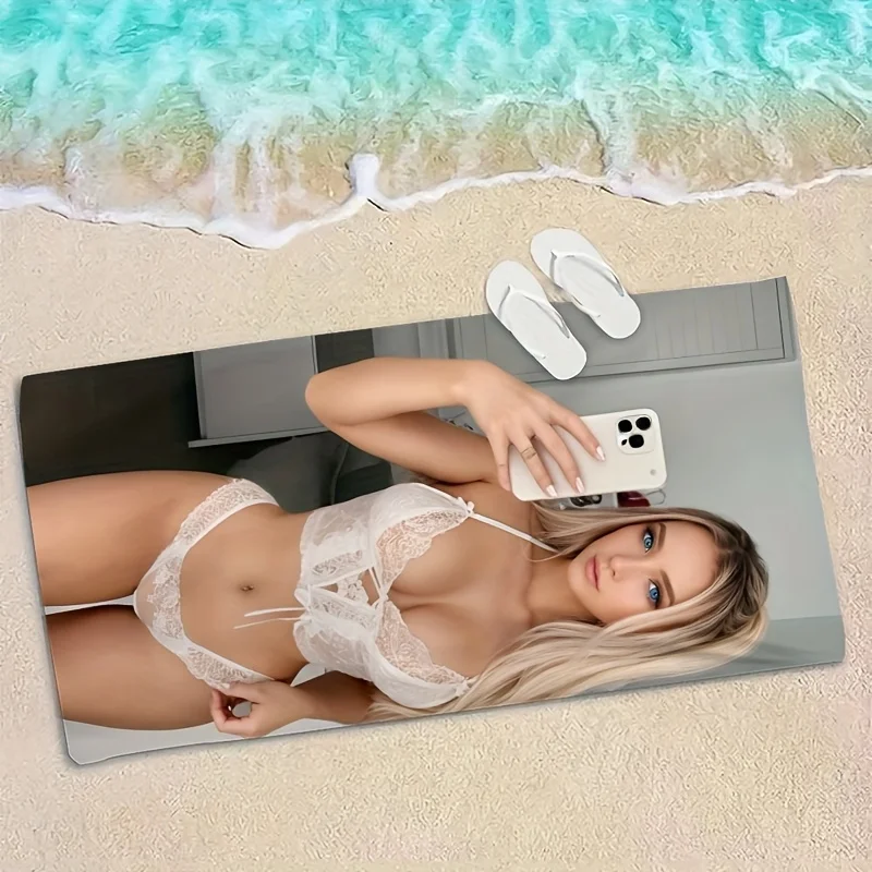 현대적인 여름 해변 타월, 여행, 해변, 캠핑, 욕실 및 파티용 속건성 흡수성 직사각형 타월 담요
