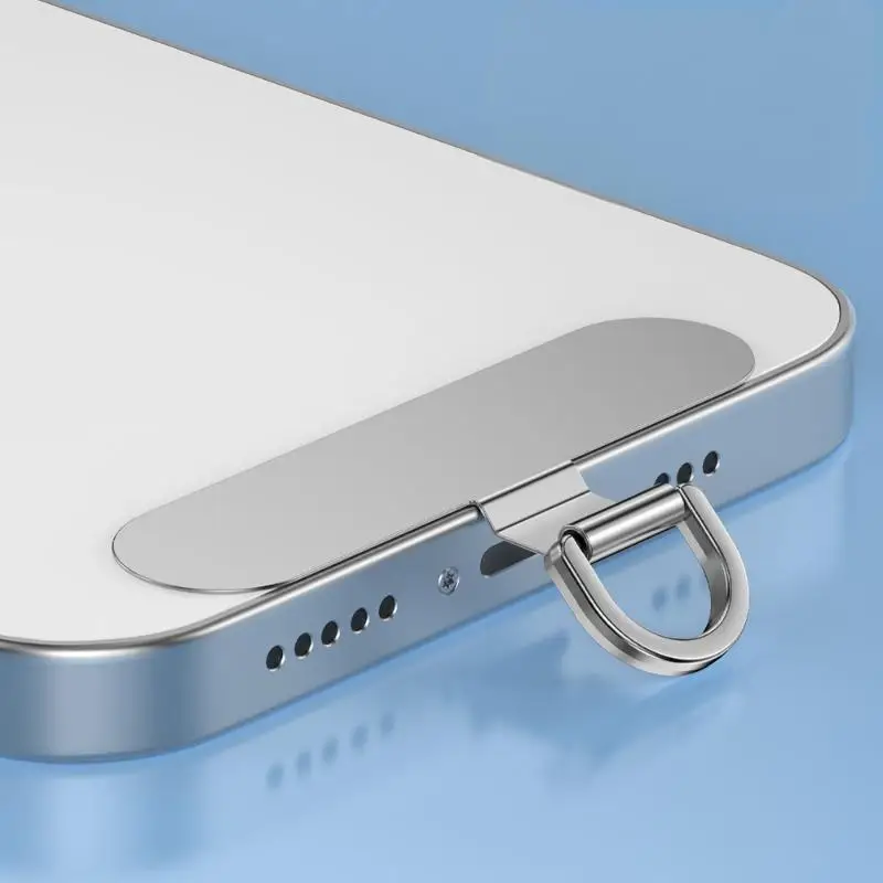 Universal Ultra-Thin Metal Phone Tether Lanyard - Durable Stainless Steel Hanging Strap