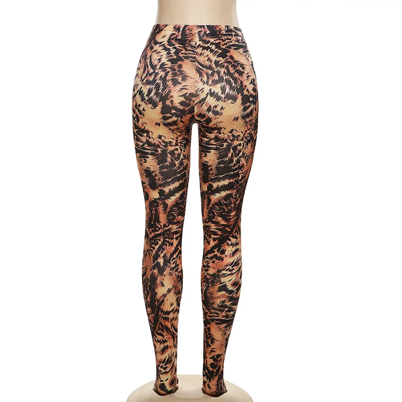 Javel® Women's Sexy Fashion Denim Leopard Print Spandex Leggings