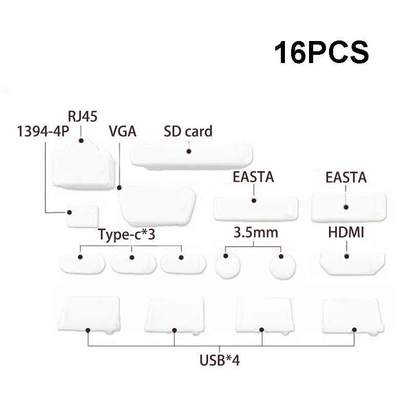 1/3sets 범용 실리콘 방진 플러그 커버 스토퍼 먼지 플러그 노트북 방진 USB 포트 HDMI RJ45 인터페이스 방수 커버