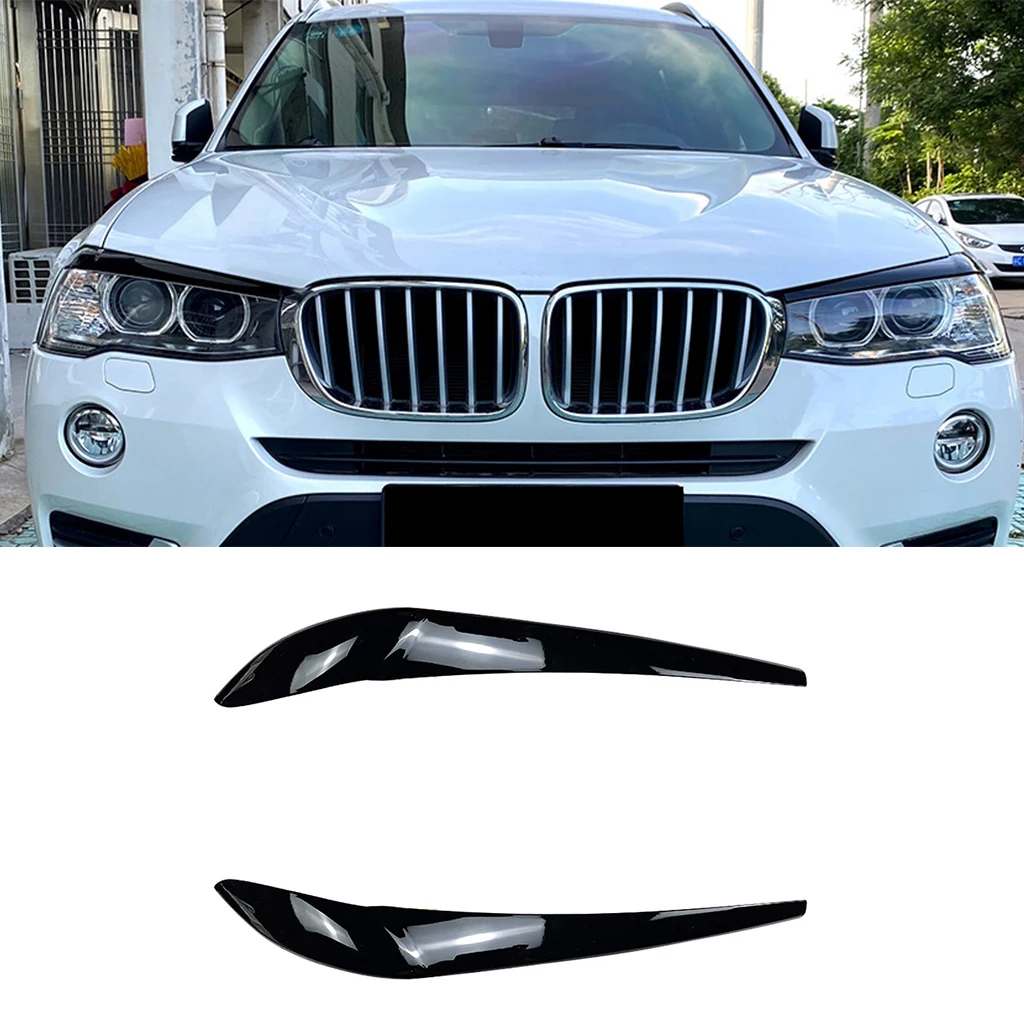 

Глянцевая черная/карбоновая передняя фара для BMW X3 F25 X4 F26 2014-2017